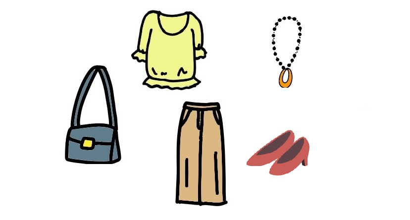 女性の荷物
